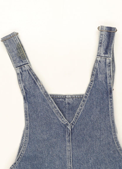 Stradivarius Women's Blue Denim Dungaree - Size 6