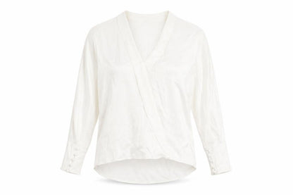Womens UK Size M Zara White Wrap Blouse