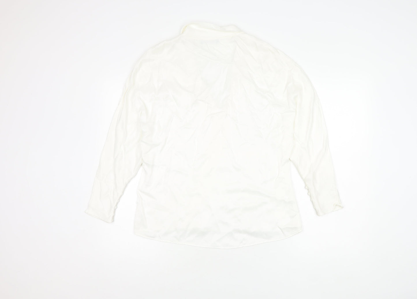 Womens UK Size M Zara White Wrap Blouse