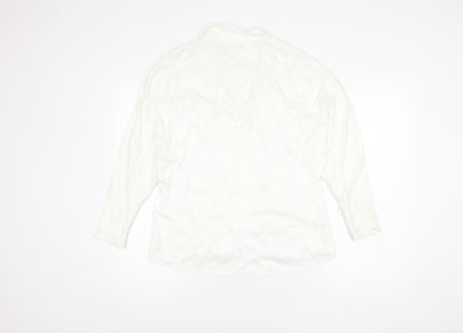 Womens UK Size M Zara White Wrap Blouse