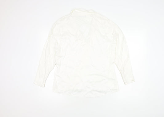 Womens UK Size M Zara White Wrap Blouse