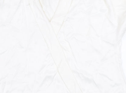 Womens UK Size M Zara White Wrap Blouse