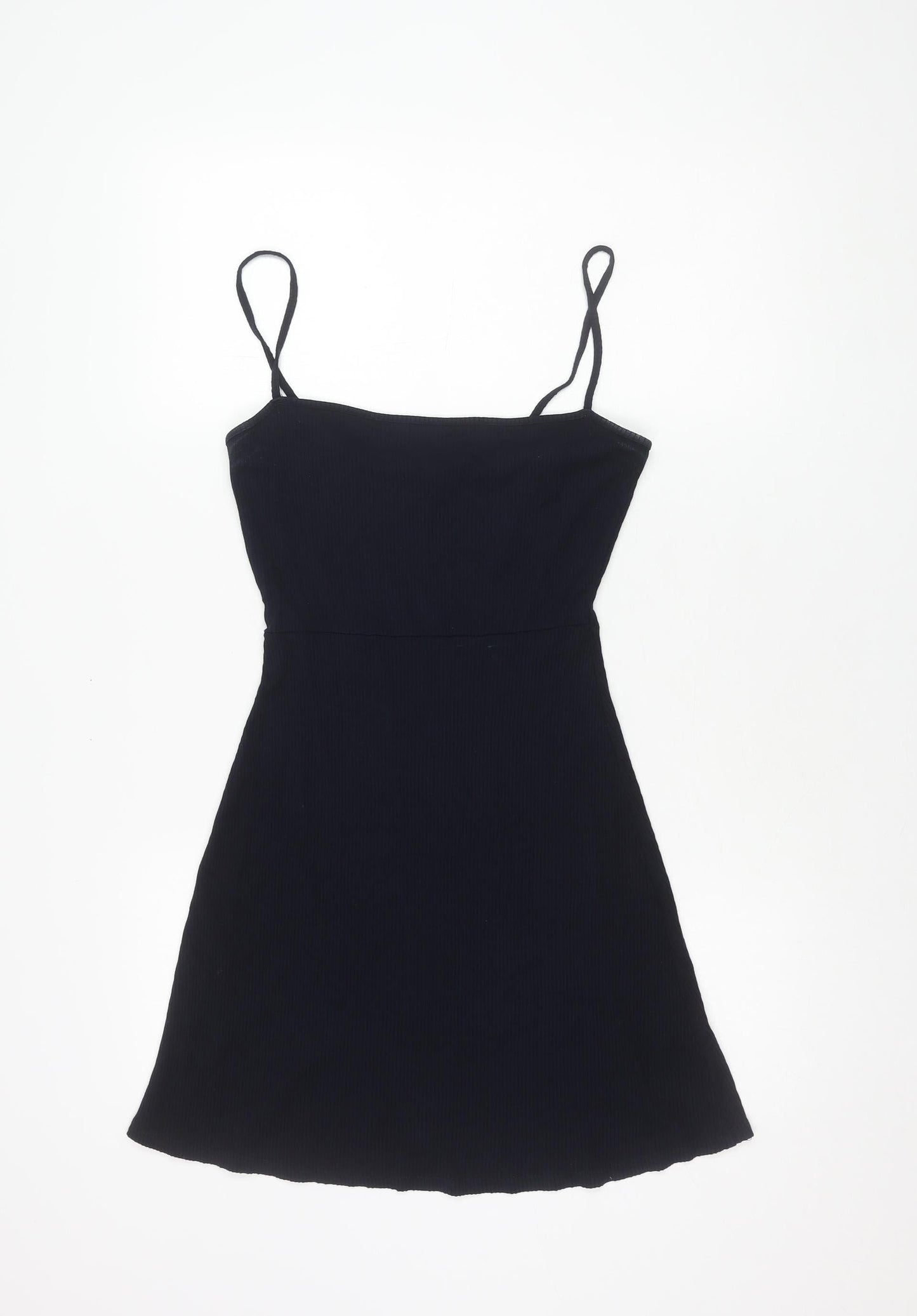 Bershka Women's Black Slip Dress, Size M, Casual