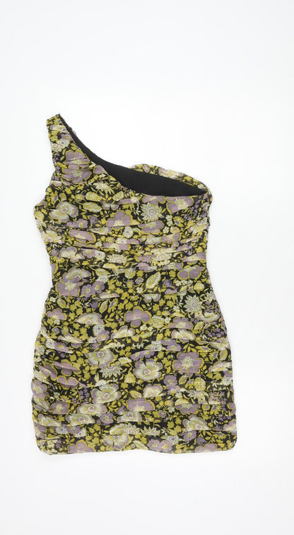 Zara Women's Multicoloured Floral Dress, Size 12