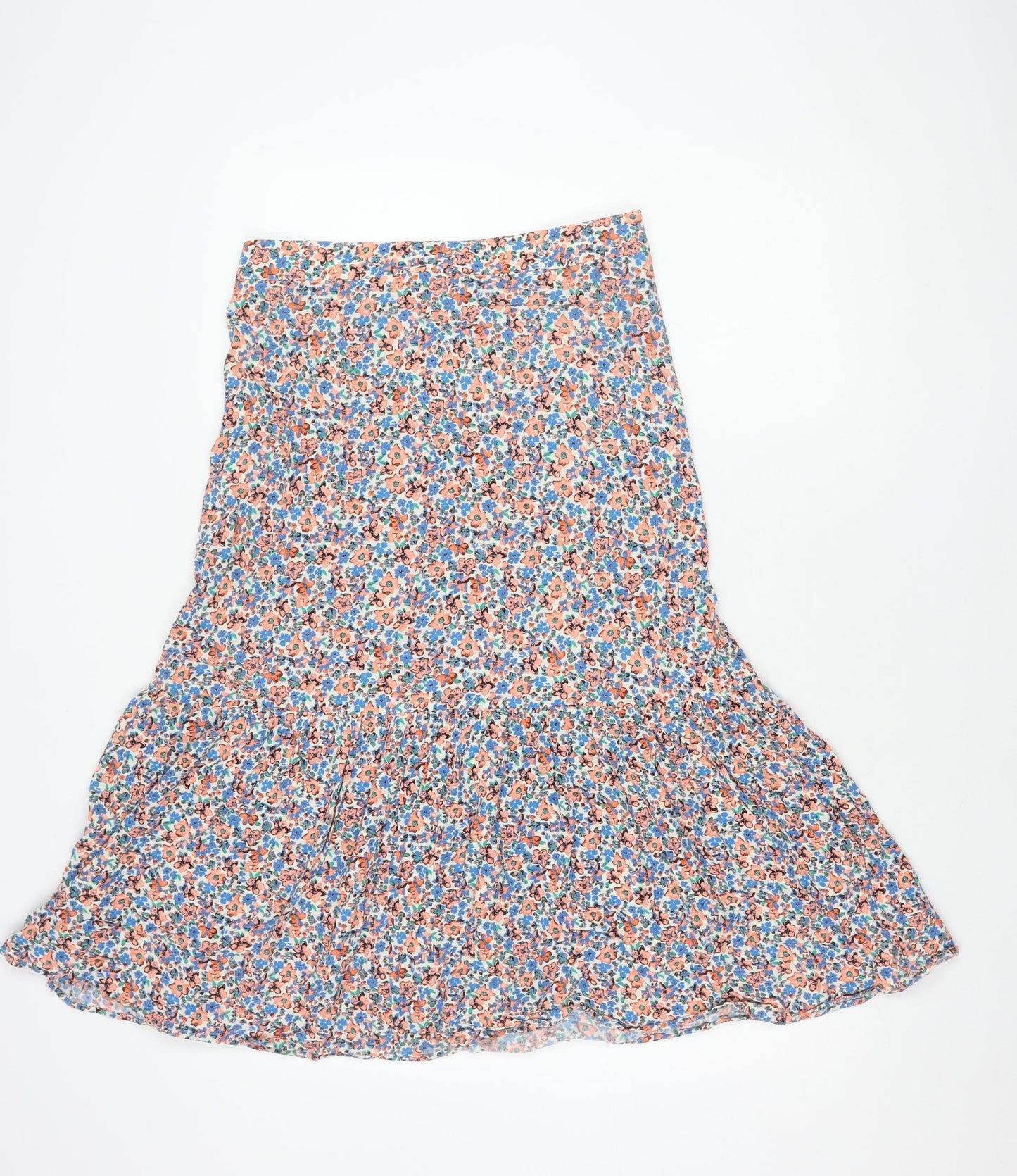 Marks and Spencer Women's Multicoloured Floral Skirt - Size 10