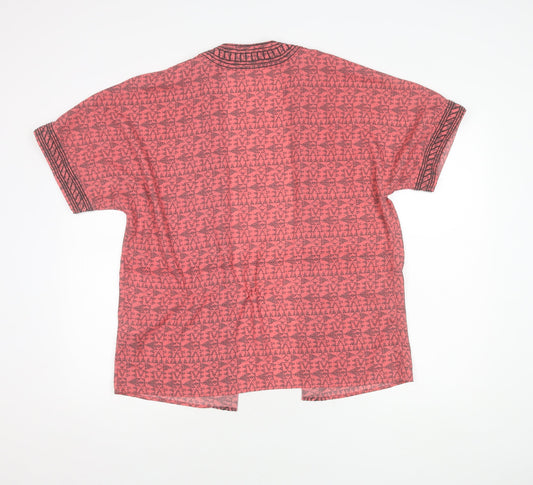 Womens UK Size 10 NEXT Pink Kimono Blouse