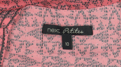 Womens UK Size 10 NEXT Pink Kimono Blouse