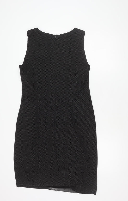 Minuet Petite Black Sleeveless Scoop Neck Dress, Size 14