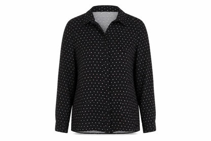 Dorothy Perkins Black Heart Print Blouse, UK 14, Women's Wear
