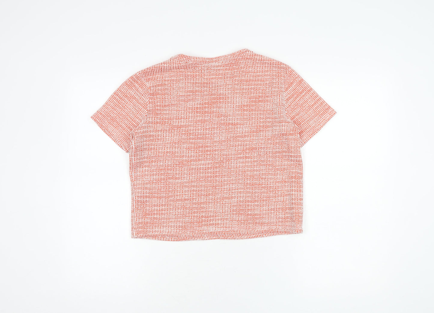 Womens UK Size M Zara Red Cropped T-Shirt