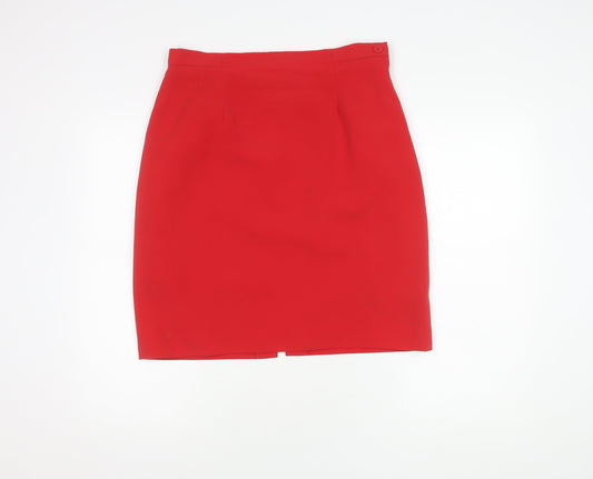 Precis Petite Women's Red Knee Length Pencil Skirt 16