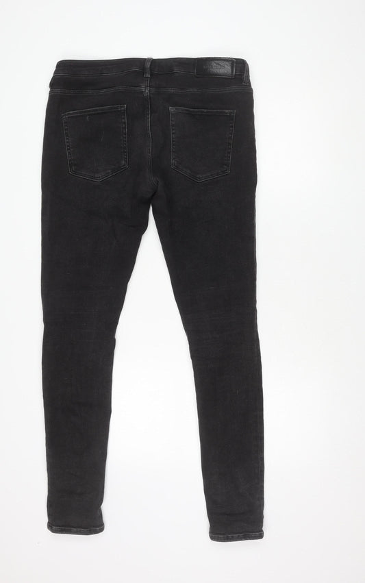 River Island Men's Black Skinny Trousers 34L