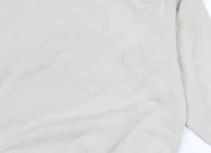 Supply & Demand Beige Sweatshirt Unisex Size L with Zip