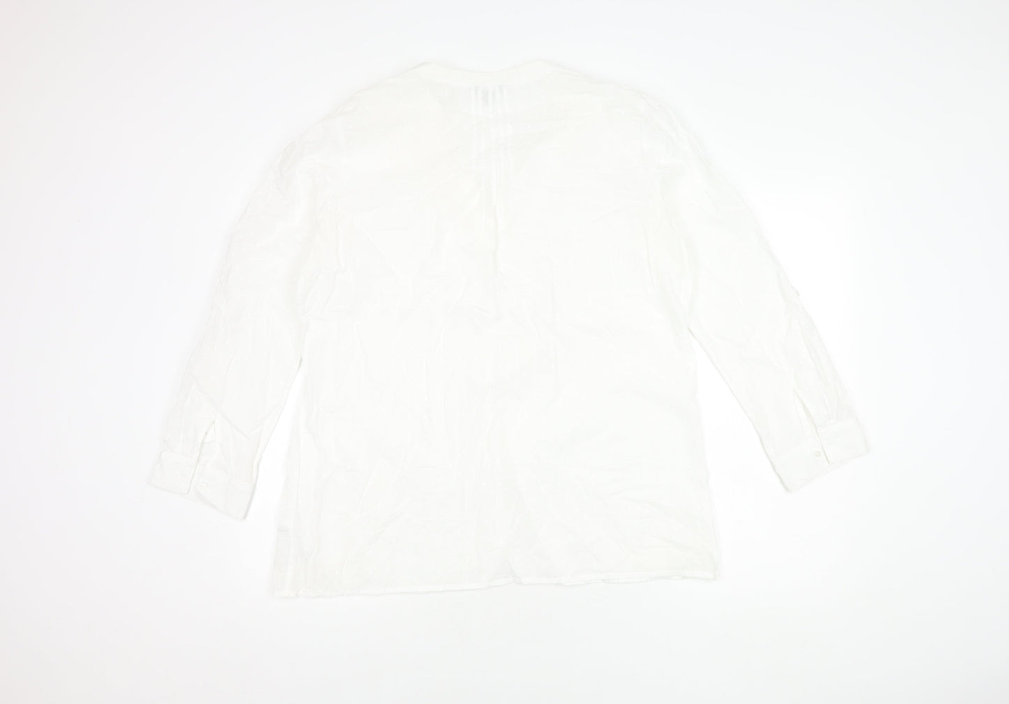 Womens UK Size 12 Marks and Spencer White  Blouse