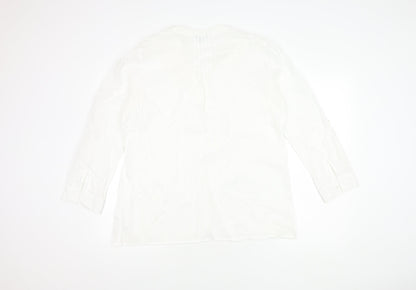 Womens UK Size 12 Marks and Spencer White  Blouse