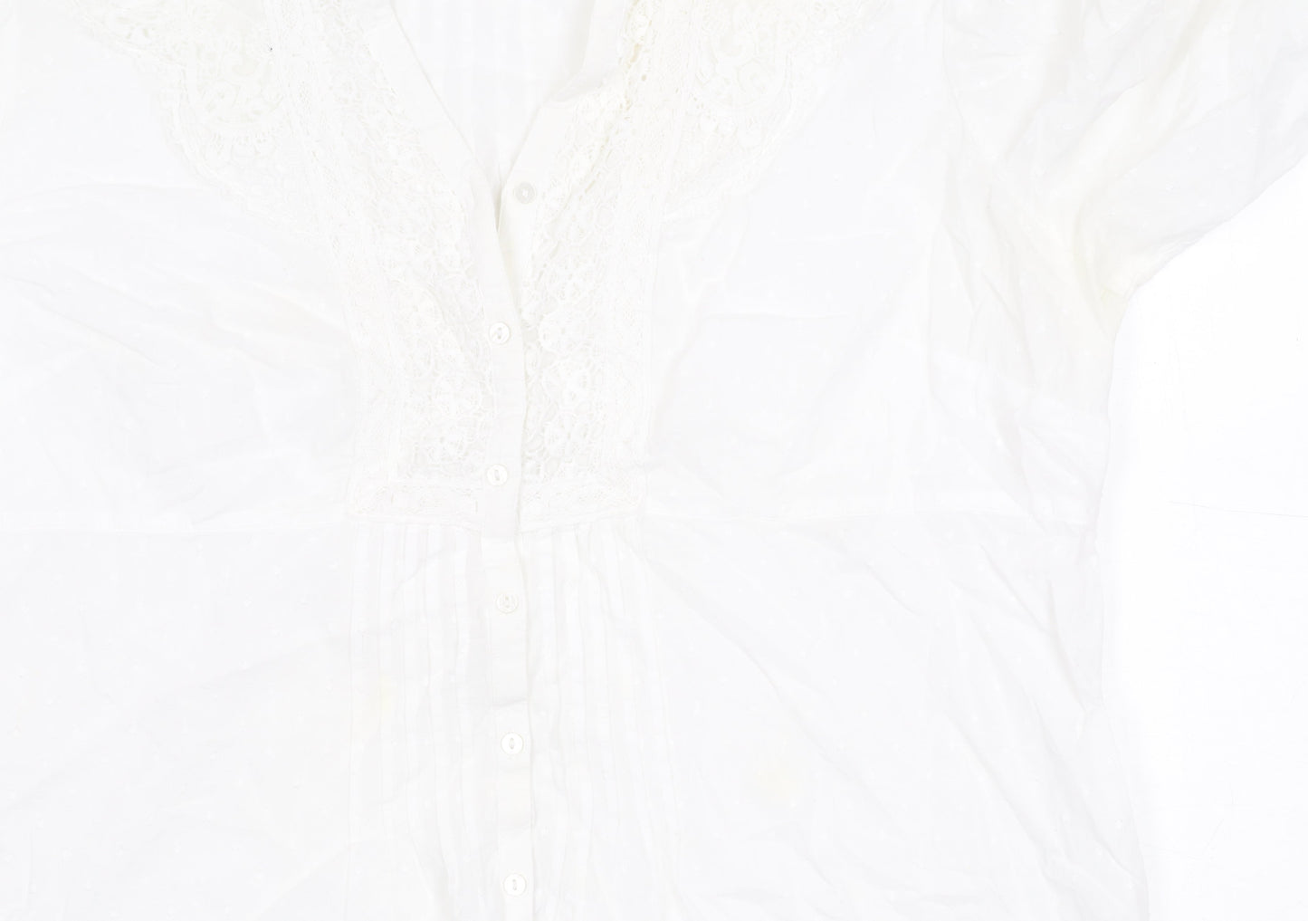 Womens UK Size 12 Marks and Spencer White  Blouse