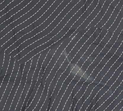 Marks and Spencer Women Black Striped Knee Length Skirt