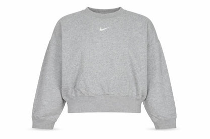 Front view of Nike Grey unisex crew neck sweatshirt m