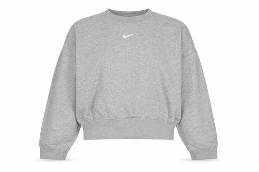 Front view of Nike Grey unisex crew neck sweatshirt m