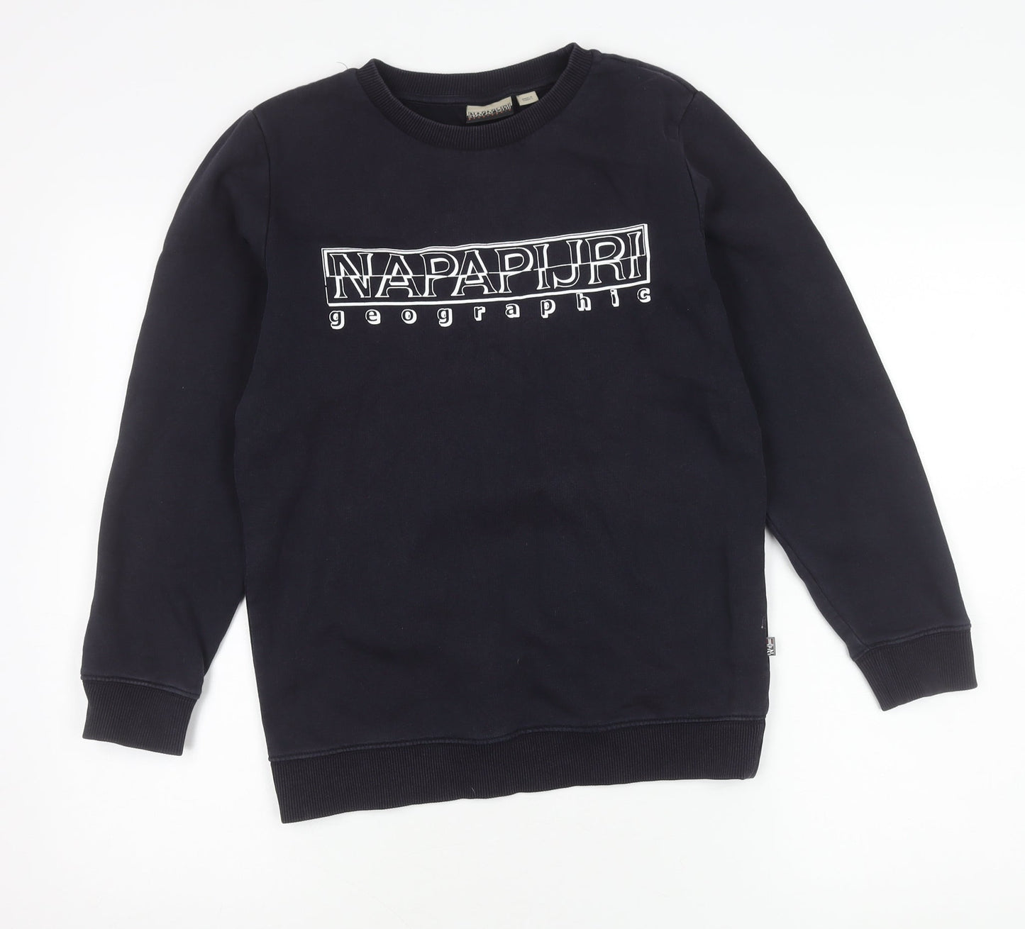 Napapijri Boys Black Logo Sweatshirt - Size 12