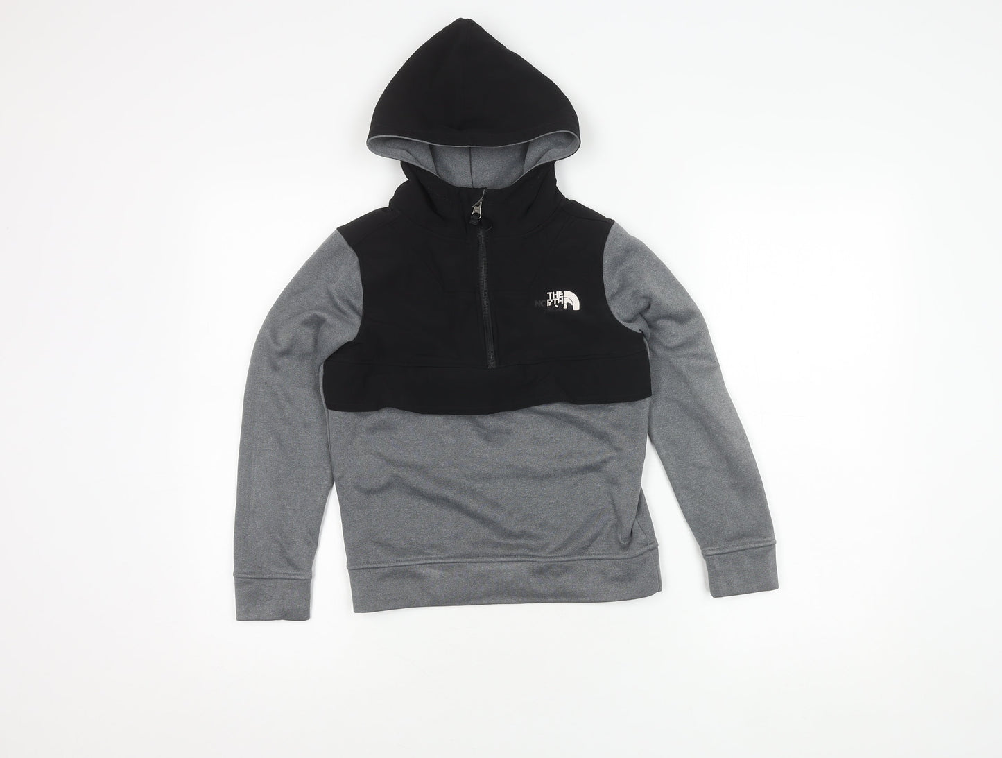 The North Face Boys Black Full Zip Hoodie M Hiking