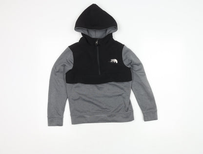 The North Face Boys Black Full Zip Hoodie M Hiking