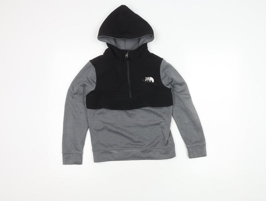 The North Face Boys Black Full Zip Hoodie M Hiking