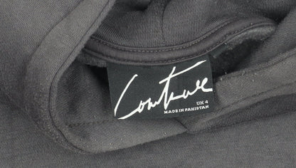 Unisex Adults UK Size 4 Plus Couture Black Pullover Hoodie