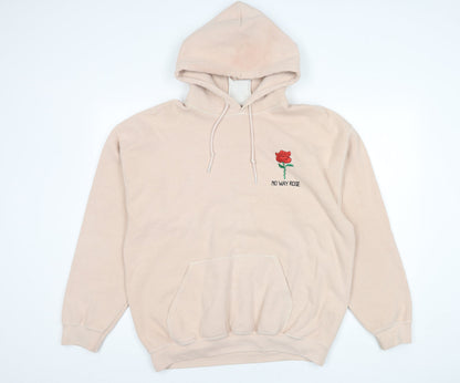Topshop Women's Beige Pullover Hoodie S