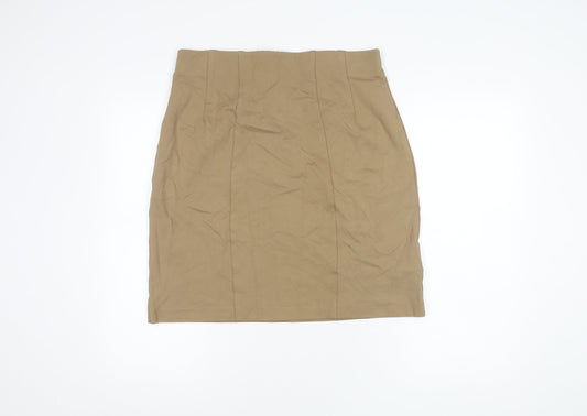 Marks and Spencer Women's Beige Long Pencil Skirt, Size 14