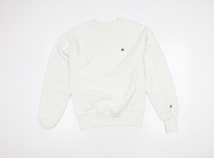 Unisex Adults UK Size XS Champion White Pullover Sweatshirt