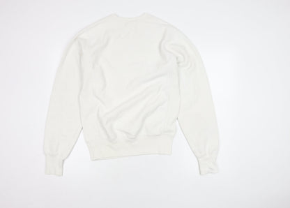 Unisex Adults UK Size XS Champion White Pullover Sweatshirt