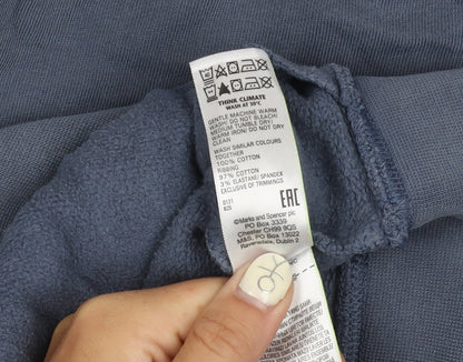Mens UK Size M Marks and Spencer Blue Pullover Sweatshirt