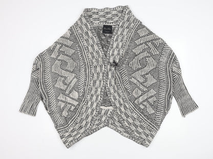 Womens UK Size M Zara Multicoloured Cape Jumper