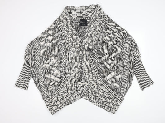 Womens UK Size M Zara Multicoloured Cape Jumper