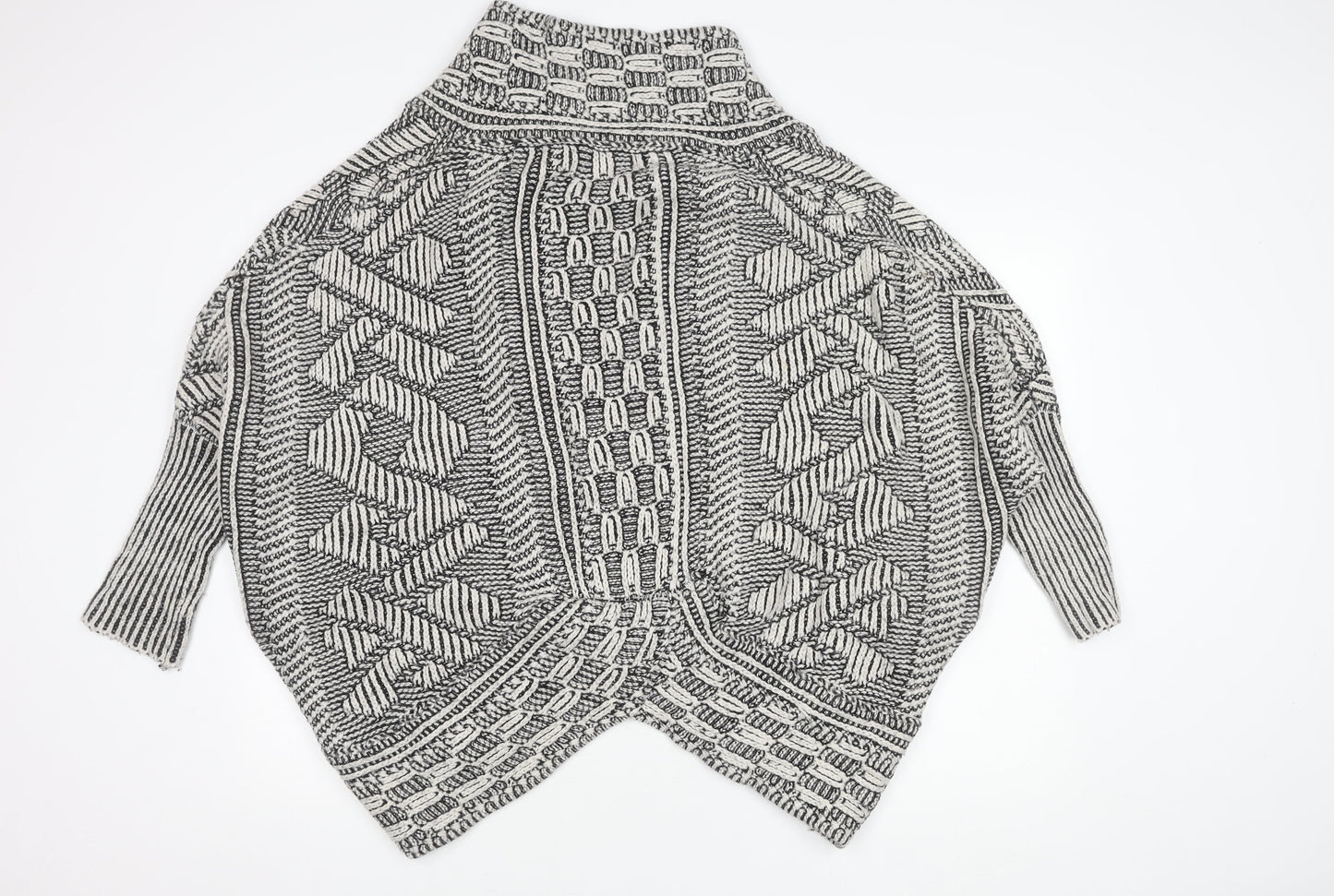 Womens UK Size M Zara Multicoloured Cape Jumper