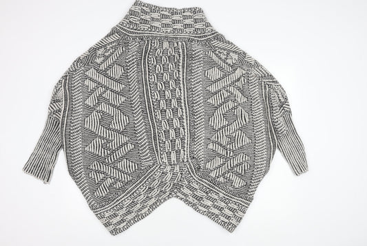 Womens UK Size M Zara Multicoloured Cape Jumper