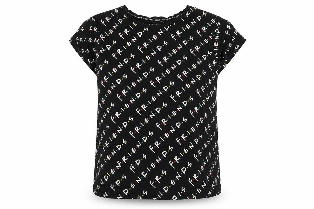 Womens UK Size XL Friends Black  T-Shirt
