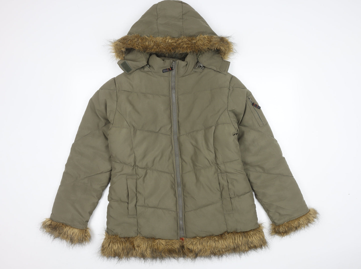 Sportsgirl Women’s Green Puffer Jacket Size 12
