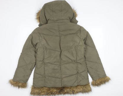 Sportsgirl Women’s Green Puffer Jacket Size 12