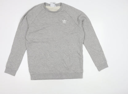 Mens UK Size M adidas Grey Pullover Sweatshirt
