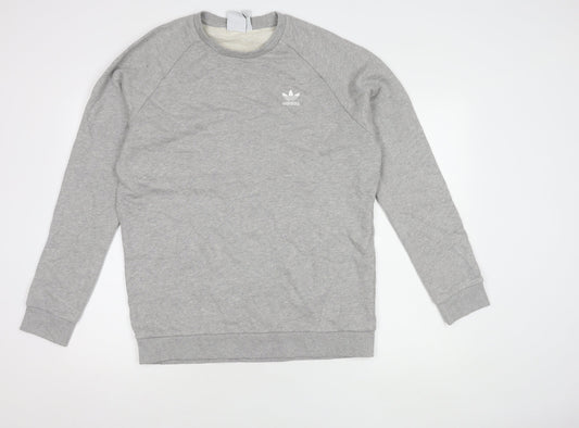 Mens UK Size M adidas Grey Pullover Sweatshirt