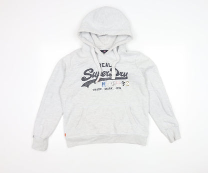Superdry Women's Grey Pullover Hoodie UK Size 12