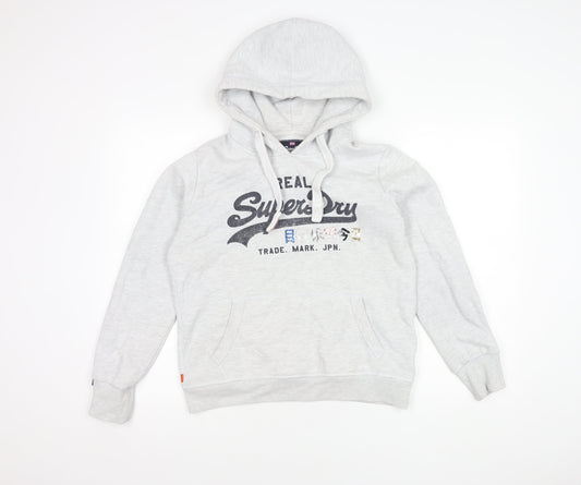Superdry Women's Grey Pullover Hoodie UK Size 12