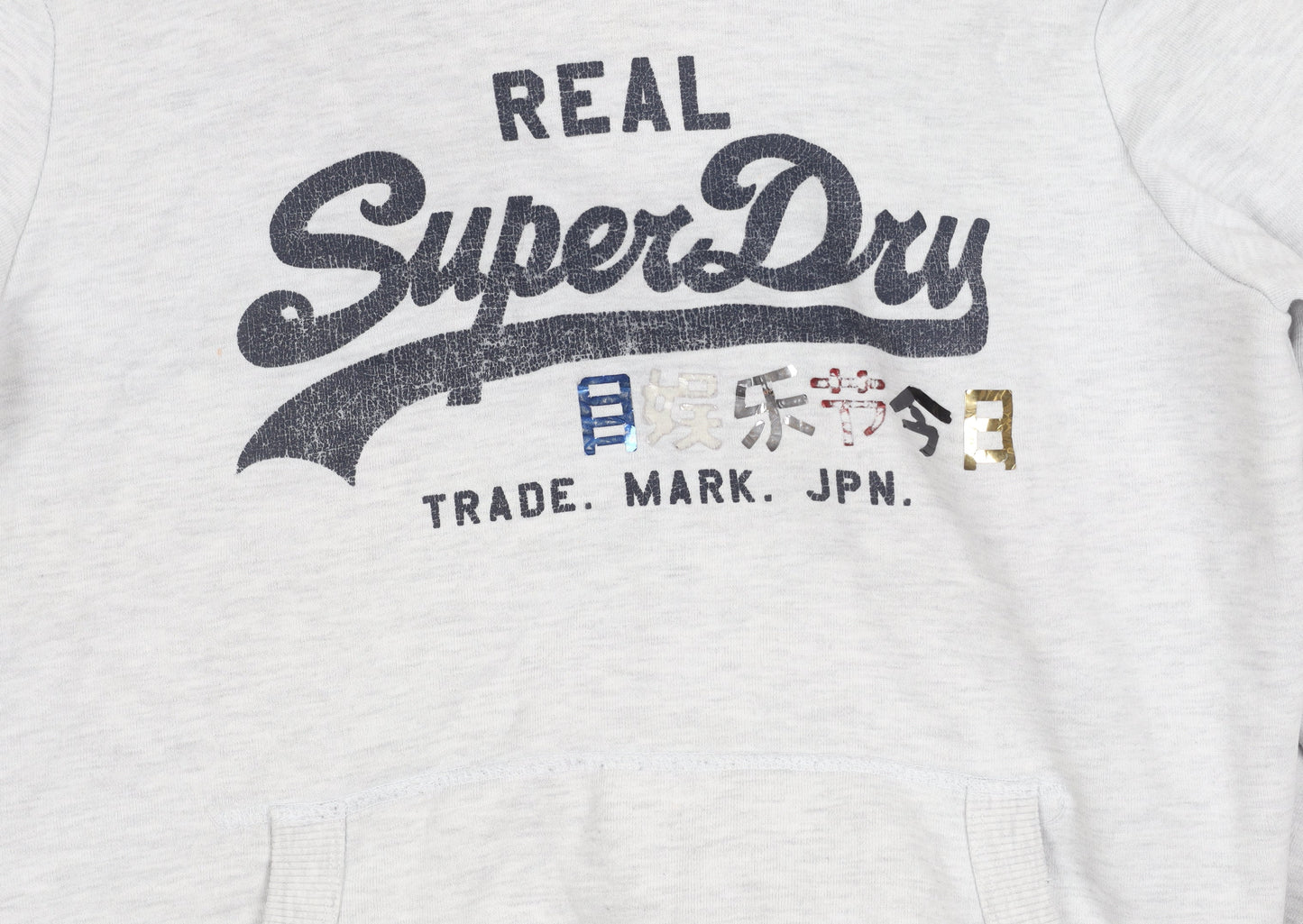 Superdry Women's Grey Pullover Hoodie UK Size 12