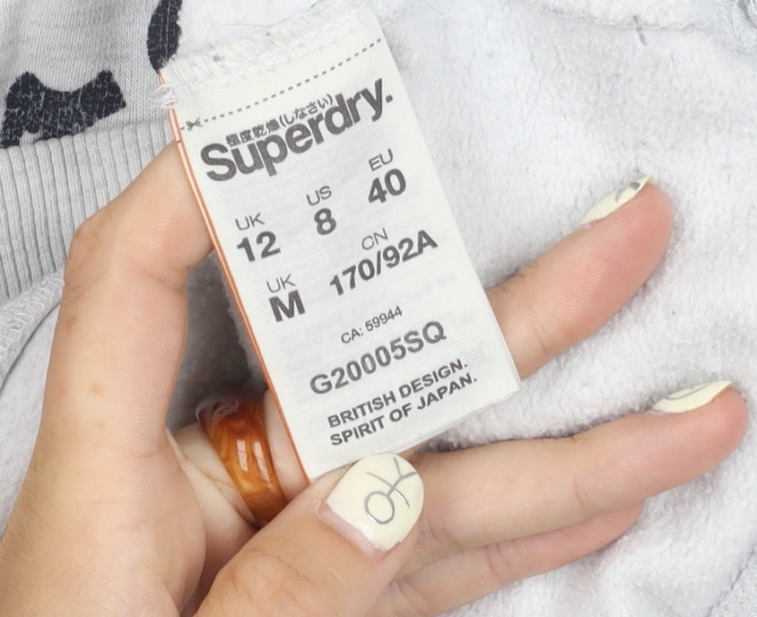 Superdry Women's Grey Pullover Hoodie UK Size 12