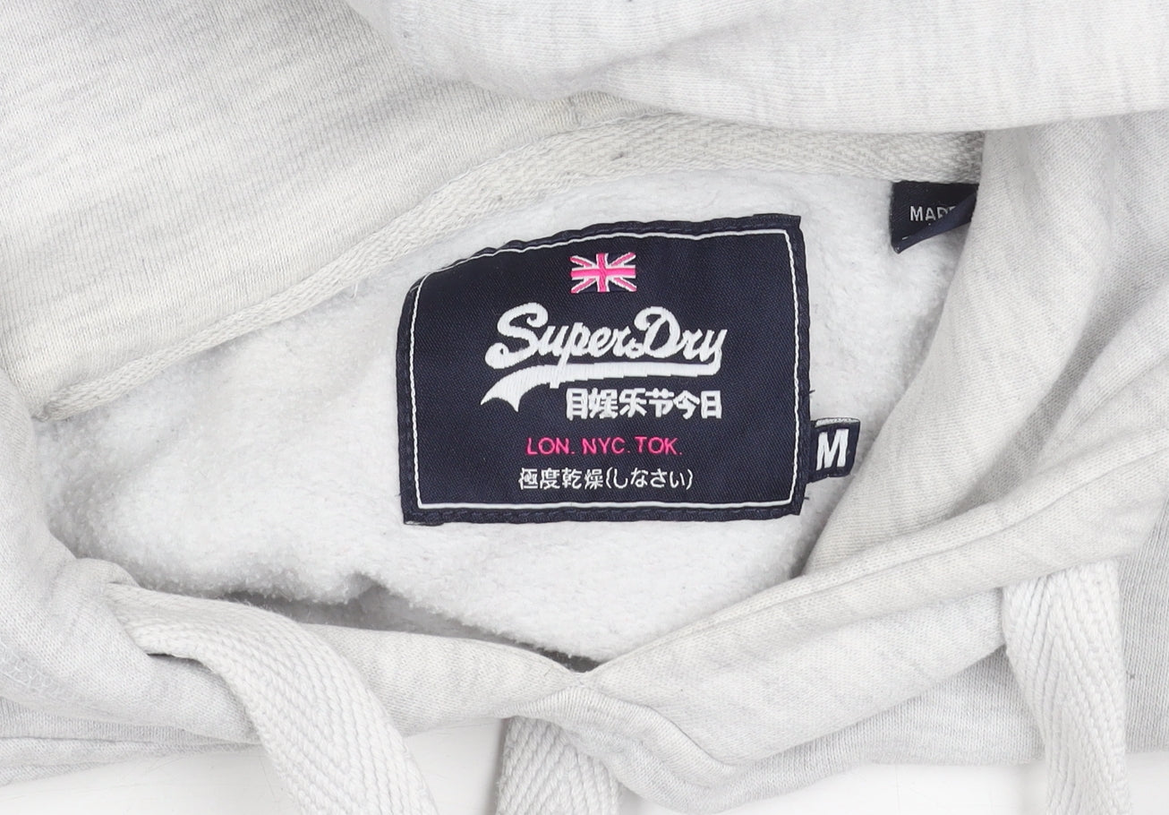 Superdry Women's Grey Pullover Hoodie UK Size 12