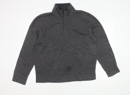 Mens UK Size L Nautica Grey Half Zip Sweatshirt