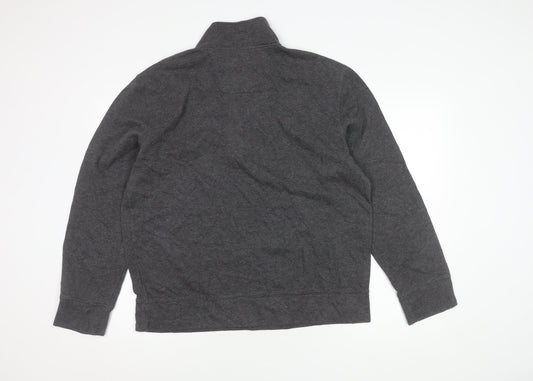 Mens UK Size L Nautica Grey Half Zip Sweatshirt