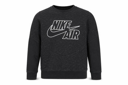 Front view of Nike unisex adults black pullover sweatshirt s